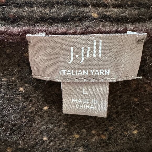 J. Jill Women's Wool and Cashmere Blend Sleeveless Brown Knit Vest Size Large - Picture 6 of 7